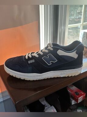 New Balance Men’s Navy and White 550 Casual Sneaker